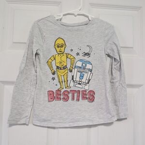 Old Navy Gray and Yellow Long Sleeve Tee